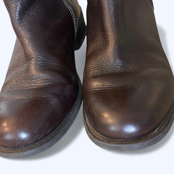 Matisse Brown Leather Mid-Calf Riding Boots Embroidered Western Boho Womens 8.5 - Picture 11 of 14